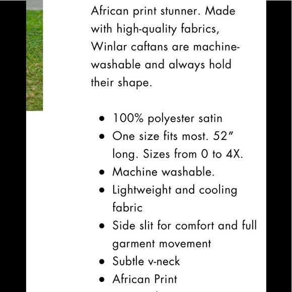 🌻NWT WINLAR SUNSET FIRE COVERUP/ CAFTAN - Picture 15 of 16